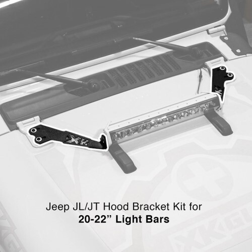 KIT LIGHT BRACKET BAR JEEP JK HOOD 20"