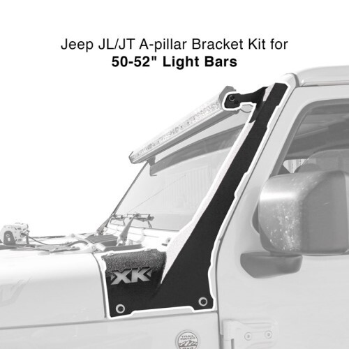 KIT LIGHT BRACKET BAR JEEP JL JT A-PILLAR 50-52"