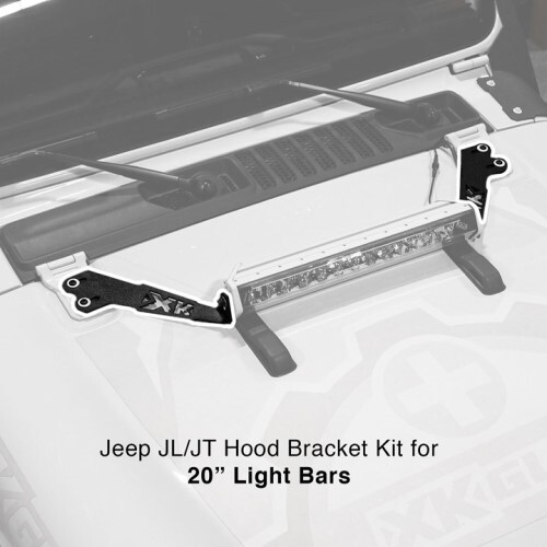 KIT LIGHT BRACKET BAR JEEP JL JT HOOD 20"