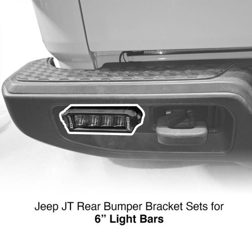 KIT LIGHT BRACKET BAR JEEP JT REAR BUMPER 6"