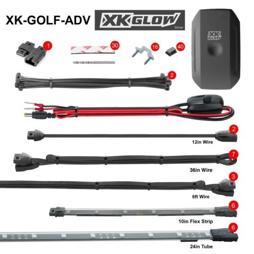 KIT LIGHT LED GOLF CART ACCENT LIGHT KITS | XKCHROME SMARTPHONE APP