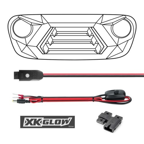 KIT GRILL XKCHROME LED GRILL KIT FOR JK WRANGLER