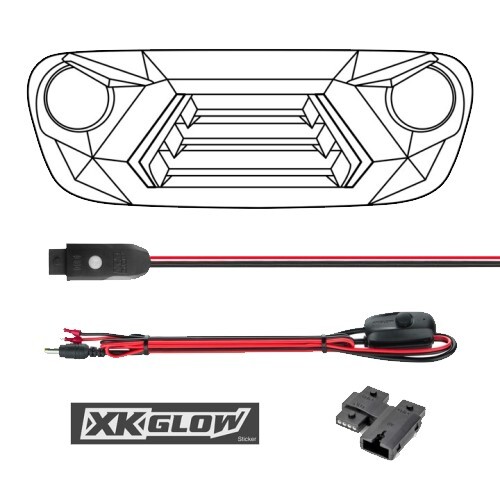 XKCHROME LED GRILL KIT WITH DRL TURN FOR GLADIATOR/WRANGLER