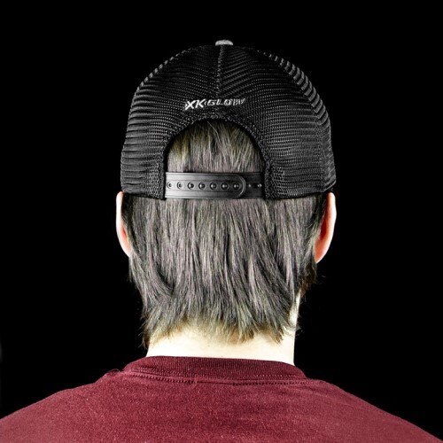 CLOTHING HAT TRUCKER STYLE HEATHERED GRAY W/A BLACK MESH NETTING, LOGO FROM GLADIATOR 2019 SEMA SHOW