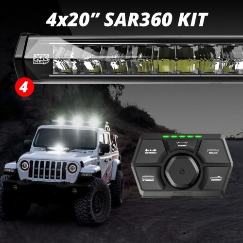 KIT EMERGENCY LIGHT BAR WHITE (4) 20” SAR360 LIGHT BAR KIT EMERGENCY SEARCH AND RESCUE LIGHT SYSTEM