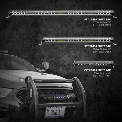 KIT EMERGENCY LIGHT BAR WHITE (2)52" (2)20” SAR360 LIGHT BAR KIT EMERGENCY SEARCH AND RESCUE LIGHT S