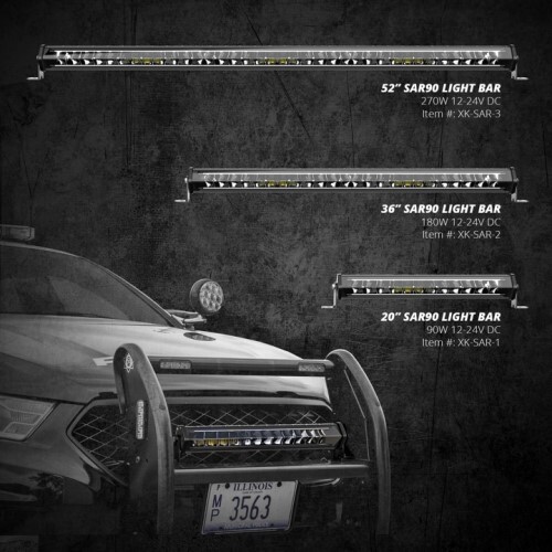 KIT EMERGENCY LIGHT BAR WHITE 20” SAR90 LIGHT BAR KIT EMERGENCY SEARCH AND RESCUE LIGHT SYSTEM