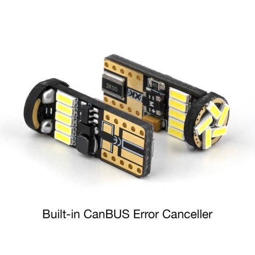 BULN 2PC T10 WHITE ULTRA LED WITH BUILT IN CANBUS