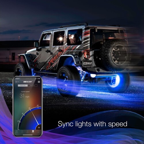 KIT LIGHT WHEEL 4PC 15-18" ADJUSTABLE WITH DUAL-MODE DASH MOUNT CONTROLLER