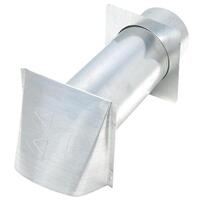 WALL CAP 6IN ROUND GALVANIZED STEEL WITH DAMPER