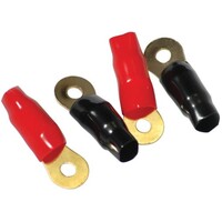 RING TERMINAL 1/0 AWG 4 PAIRS EACH, RED & BLACK