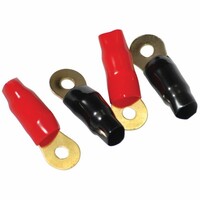 RING TERMINAL 4 AWG 5 PAIRS EACH, RED & BLACK