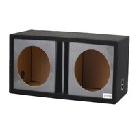 ENCLOSURE CARPETED 10" DUAL VENTED BLACK CARBON FIBER
