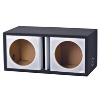 ENCLOSURE CARPETED 10" DUAL- WHITE CARBON FIBER
