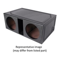 ENCLOSURE CARPETED 10" DUAL VENTED DIVIDED CHAMBERS PREMIUM CHARCOAL CARPETED SUBWOOFER BOX- ALL 3/4