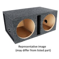 ENCLOSURE CARPETED 10" DUAL SOLO X-BLACK PLUSH CARPETED DUAL VENTED ENCLOSURE- ALL 1" ENCLOSURE