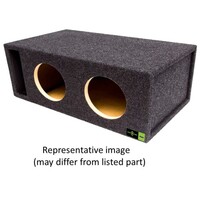 ENCLOSURE CARPETED 10" DUAL SOLO X-BLACK PLUSH DUAL VENT W/FACEPLATE(RD,W,BK,BL)-SUPREME TERMINAL CP