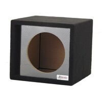 ENCLOSURE CARPETED 10" SINGLE VENTED BLACK CARBON FIBER