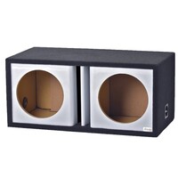 ENCLOSURE CARPETED 12" DUAL VENTED B- WHITE CARBON FIBER