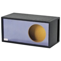 ENCLOSURE CARPETED 12" SINGLE VENTED SPL- BLUE CARBON FIBER