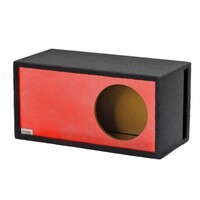 ENCLOSURE CARPETED 12" SINGLE VENTED SPL- RED CARBON