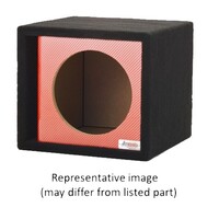 ENCLOSURE CARPETED 12" SINGLE VENTED RED CARBON FIBER