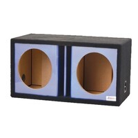 ENCLOSURE CARPETED 15" DUAL VENTED - BLUE CARBON FIBER