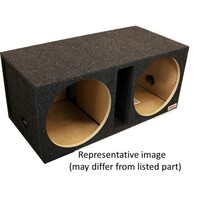 ENCLOSURE CARPETED 15" DUAL VENTED DIVIDED CHAMBERS PREMIUM CHARCOAL SUBWOOFER BOX- ALL 3/4 INCH USA