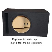 ENCLOSURE 12" SINGLE SEALED RF POWER T0-PLUSH BLACK CARPET & SILVER SPRINGLOADED TERMINAL CUPS