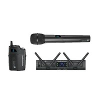 WIRELESS SYSTEM DUAL CHANNEL W/LAPEL AND HANDHELD MIC