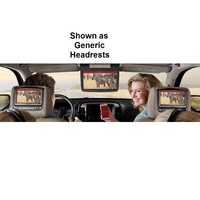 HEADREST DUAL DVD/ HDMI 8 IN. DODGE RAM 2011-2012 LONGHORN BARK BROWN/ BEIGE PIPING