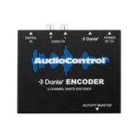 ENCODER DANTE DIGITAL AUDIO TO ANALOG RCA L/R POWERED BY POE OR USB-C CONNECTION