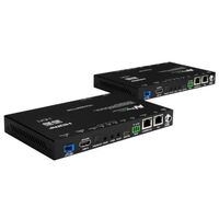 EXTENDER HDMI 8K OVER FIBER 48GB OM2-40M(131FT) OM3-200M(656FT) OM4-300M(984FT) WITH USB EARC & ETHE