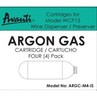 ARGON GAS CARTRIDGE FOR WCP13-IS WINE PRESERVATION SYSTEM 4-PACK