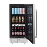 BEVERAGE COOLER 3.1 CF STAINLESS STEEL ADJ SHELVES DIGITAL CONTROL