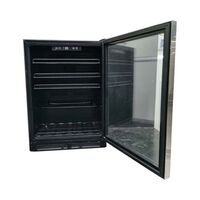 BEVERAGE COOLER 5.2 CF 24" SINGLE ZONE FREESTAND OR BUILT IN REVERSIBLE SS WIRE SHELVES LED LIGHTING