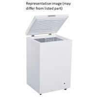 FREEZER 3.5 CF STAINLESS FINISH CHEST ADJUSTABLE THERMOSTAT REMOVABLE STORAGE BASKET