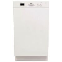 DISHWASHER 18" BUILT-IN WHITE STAINLESS STEEL INTERIOR ESTAR FRONT CONTROLS