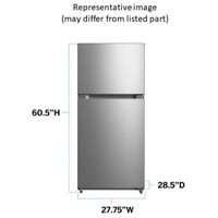 REFRIGERATOR 14.2 CF BLACK W STAINLESS DOORS 2-DOOR FROST FREE GLASS SHELVES REMOVABLE DOOR BINS GAL