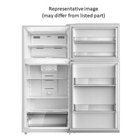 REFRIGERATOR 14.2 CF BLACK W STAINLESS DOORS 2-DOOR FROST FREE GLASS SHELVES REMOVABLE DOOR BINS GAL