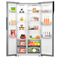 REFRIGERATOR 15.6 CF GRAY W/STAINLESS DOORS SIDE-BY-SIDE FROST FREE ADJUSTABLE GLASS SHELVES