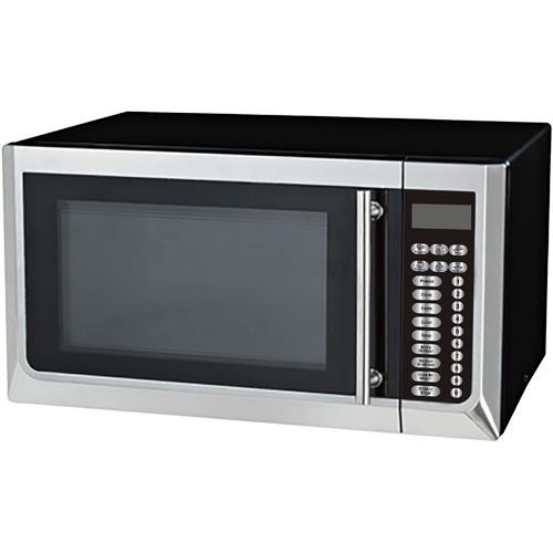 MICROWAVE 1.5 CF BLACK WITH STAINLESS STEEL FRONT DELUXE CONTROLS 1000 WATT TURNTABLE