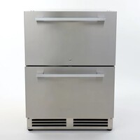REFRIGERATOR 5.2 CF STAINLESS STEEL FINISH DUAL DRAWERS BUILT-IN OUTDOOR