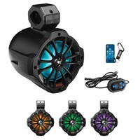 SPEAKERS MARINE ONE PAIR 6.5" WEATHERPROOF AMPLIFIED BLUETOOTH POWER POD ATV/UTV/WAKETOWER AUDIO SYS