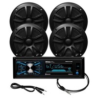 HEAD UNIT + SPKR PKGS MARINE MR634UAB, MR6B, MRANT10, 35AC, SINGLE-DIN, MECH-LESS MULTIMEDIA PLAYER