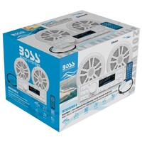 HEAD UNIT + SPKR PKGS MARINE SINGLE-DIN, MECH-LESS MULTIMEDIA PLAYER (NO CD/DVD) BLUETOOTH