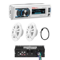 HEAD UNIT + SPKR PKGS MARINE MR632UAB, MR6W, MRANT10, 35AC, SINGLE-DIN, MECH-LESS MULTIMEDIA PLAYER