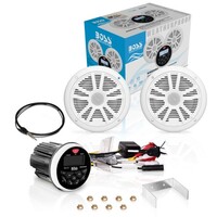 HEAD UNIT + SPKR PKGS MARINE MGR350B, MR6W, MRANT10, GAUGE, MECH-LESS MULTIMEDIA PLAYER (NO CD/DVD)