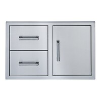 DOOR SINGLE WITH DOUBLE DRAWER 34-IN W X 22-IN H