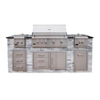 GRILL BUILT-IN OR CART-MOUNTED 42-IN 4 BURNERS WORK LIGHTS REAR IR BURNER AND LED CONTROLS